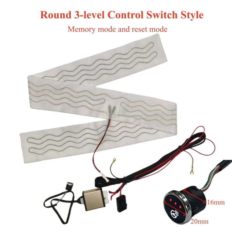 12V 40W Evrensel Araba Dahili Direksiyon Simidi Isıtıcı Kiti Alaşım Tel Isıtma Pedi Araba Spesifikasyon Seviye Kontrol Anahtar Sistemi