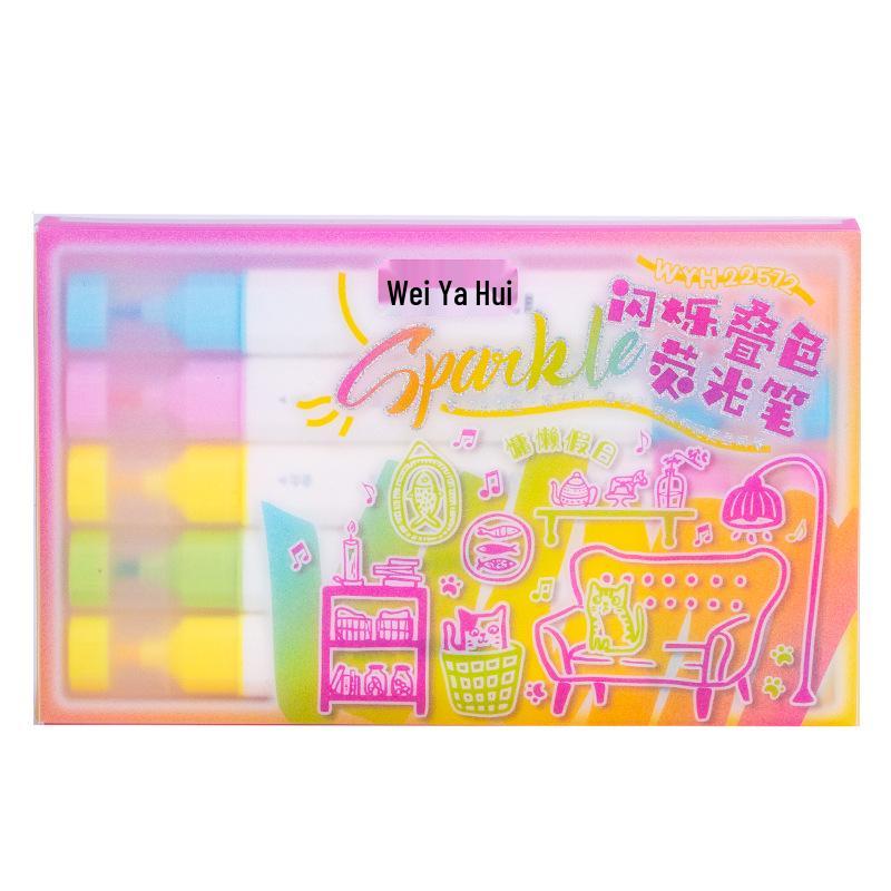 Stackable Double-Headed Fluorescent Pen Set: Bright, Eye-Safe Colors for Journaling and Highlighting