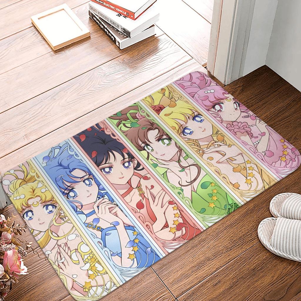 Anime Sailors Moons Luna Cat Doormat Non-Slip Entrance Bath Kitchen Floor Door Mat  Bedroom Balcony Carpet Rug