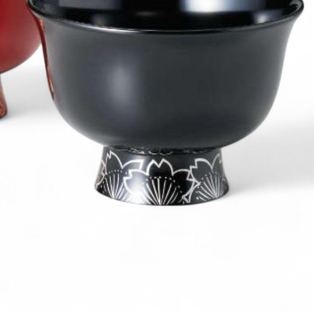 Set mit 2 Lackschalen, hergestellt von J-kitchens, handbemalt, Japan, PID-528947