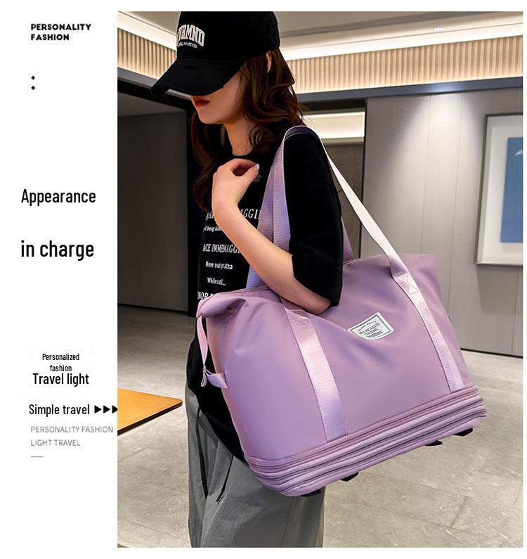 Women's Large-Capacity Rolling Backpack: Foldable, Portable Travel Bag with Universal Wheels