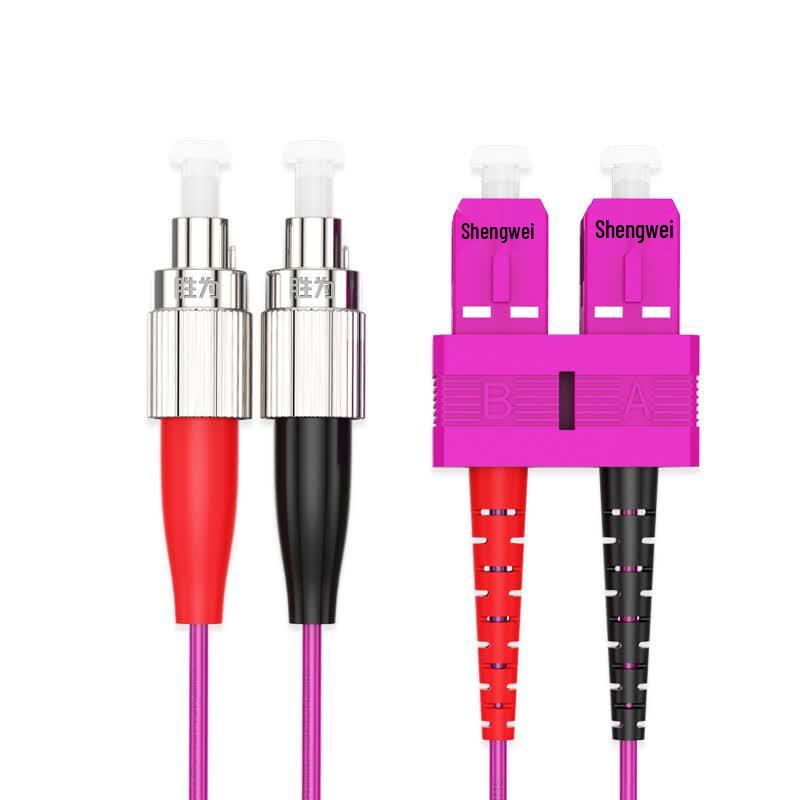 Shengwei 10 Gigabit OM4 Multimode Duplex SC-FC Fiber Optic Patch Cable