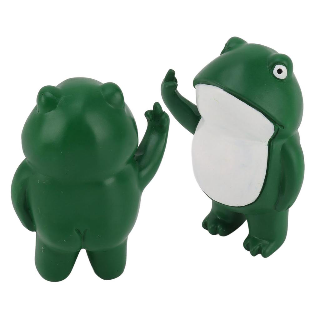 Rebellische Froschfigur Mittelfinger Frosch Harzornament Frosch Handwerk Dekoration Skulptur für Zuhause