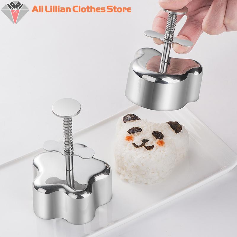 Stampi per Sushi in Acciaio Inossidabile Stampo per Palline di Riso Strumento Bento Stampo per Onigiri Strumenti da Cucina Accessori per Sushi