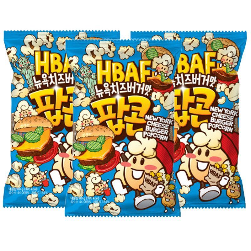 HBAF Seasoned Popcorn 17 Flavors, Premium Flavored Popcorn Collection (80g x 3 Bags) / Kfood, Authentic Korean Food