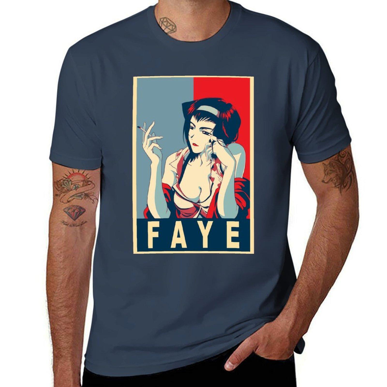 Faye Valentine Poster Tshirt Graphic Print Short Sleeve Tshirt S