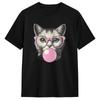 Men Cute Cat Shirt For Women Funny Cat Lovers T Shirts Cotton Tops Summer Short-Sleeve T Shirt O Neck Novelty Tshirt Plus Size