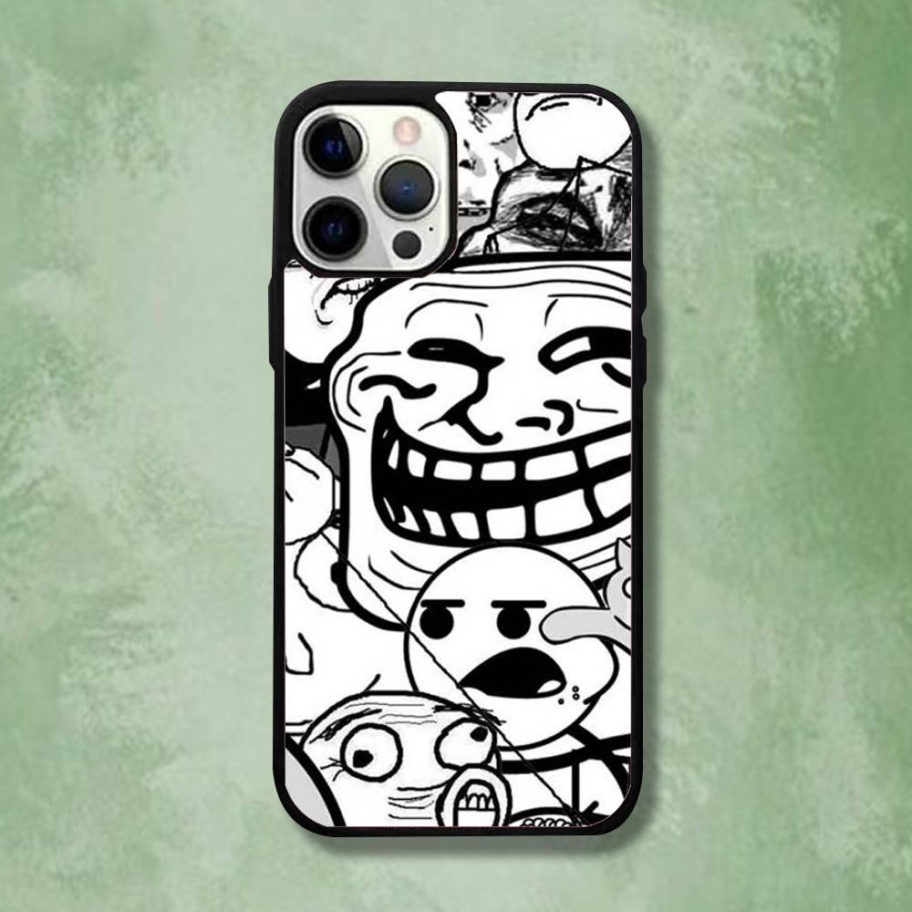 T-Trollfaces Comics Meme Phone Case For iPhone 16,15,14,13,12,11,Pro,Max,Plus,Mini,SE4,E Magnetic Magsafe Wireless Charging
