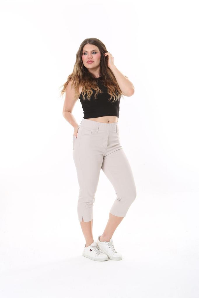 Damenmode Übergröße Shorts & Bermudas Hohe Taille Lycra Übergröße Capri mit Gummizug