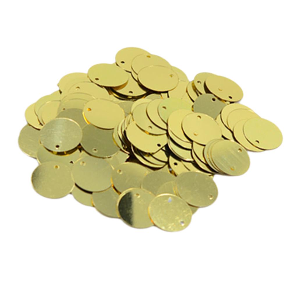 Pack of 130PCS Shiny Round Loose Sequins Paillettes Sewing Craft Jewelry Making Costume DIY Home