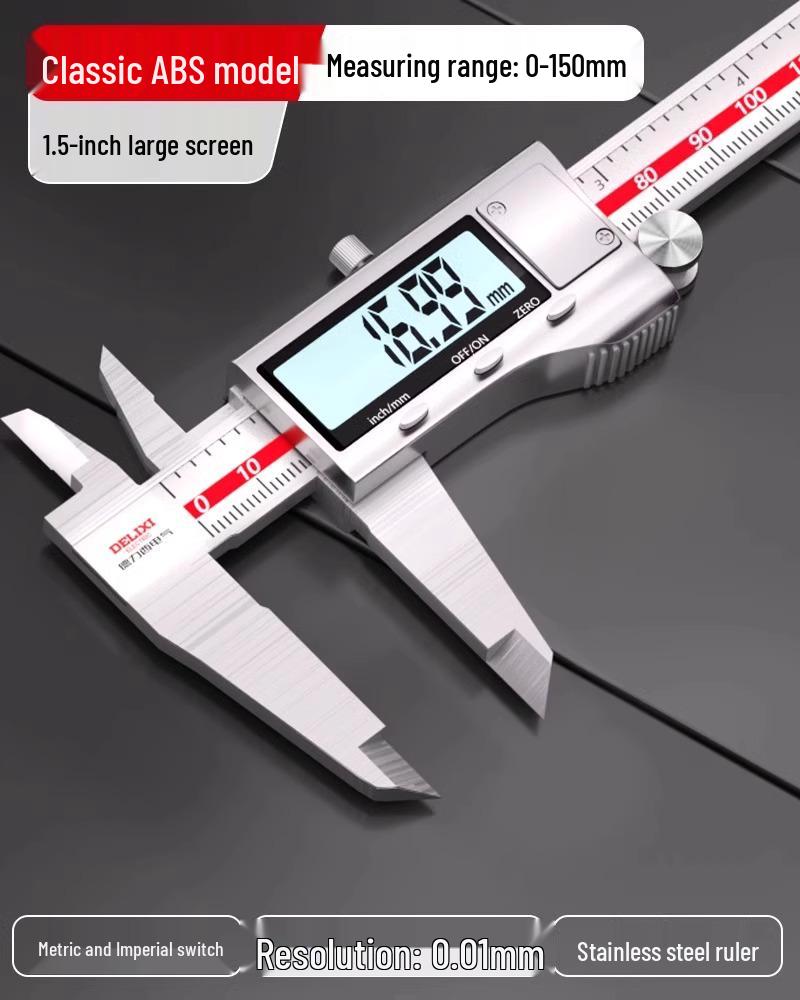 Delixi High Precision Digital Vernier Caliper for Industrial, Office, and Home Use