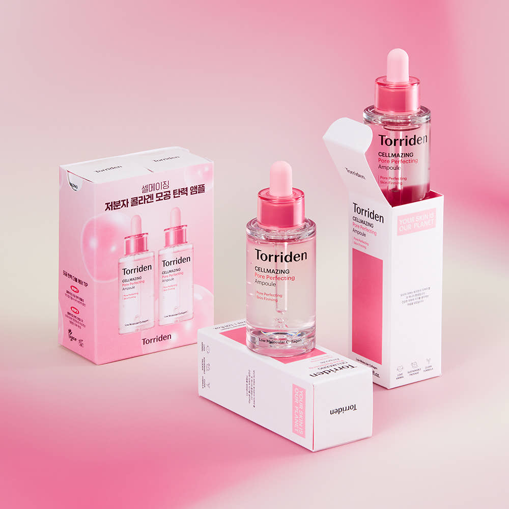 Torriden Cellmazing Nízkomolekulární zpevňující náplasti 10 ks x2 + Ampule na póry 10 ml x2 Sada (Zpevňující náplast) white