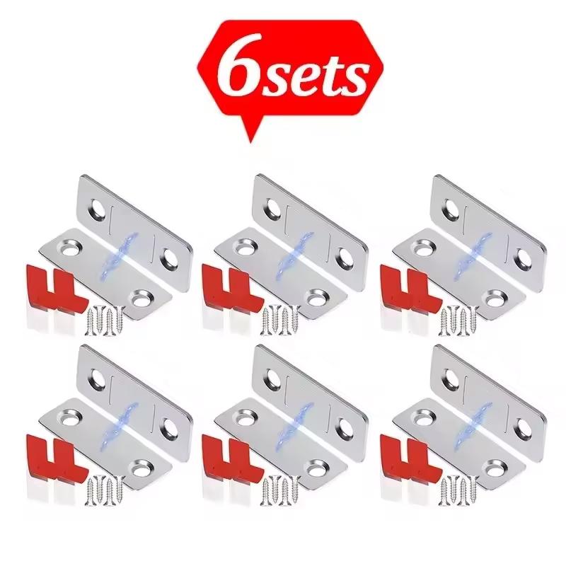Magnetic Cabinet Catches Ultra Thin Door Strong Magnets Stopper Invisible Adhesive Drawer Magnet Lock for Kitchen Closet Closer