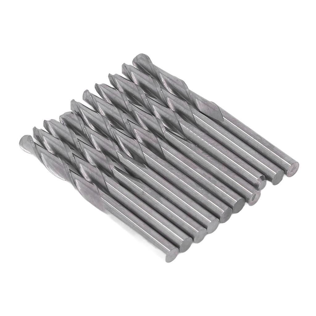 Kugelfräser-Satz Bits HSS CNC Spiral-Kugelnase Fräser zum Gravieren Schruppen Holz 18in