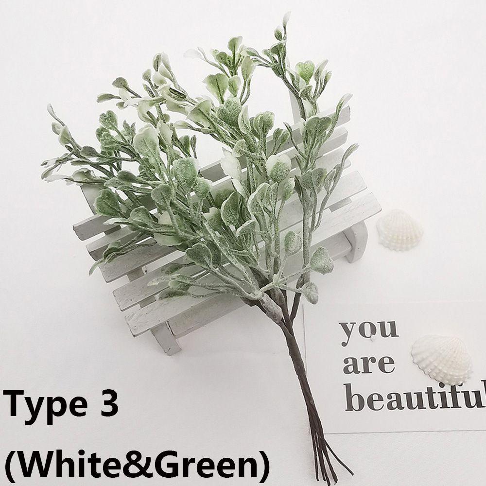 6PCS/Bundle DIY Xmas Ornament Home Decor Pine Artificial Flowers Simulation Plants Faux Grass
