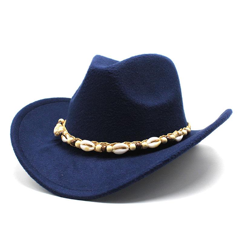 Wool Western Denim Curled Brim Top Hat Minority Style Men'S And Women'S Couple Hat
