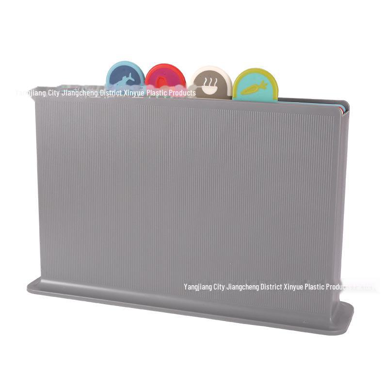 Cross-Border Plastic Cutting Board Set with Storage - Mildew-Proof, Ideal for Baby Food and Fruit.