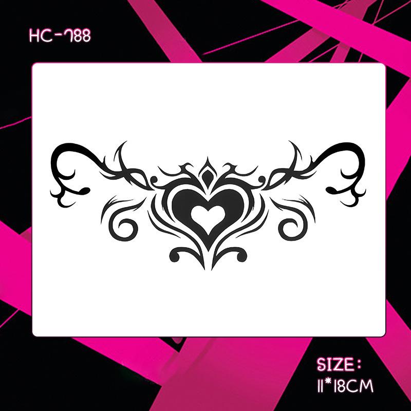 Herbal Semi-Permanent Waterproof Succubus Tattoo Sticker for Women - Long-Lasting, Scar-Covering, High-End Design for Chest, Waist, and Abdomen