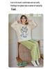 Women's Cotton Striped Two-Piece Long-Sleeve Lounge Set