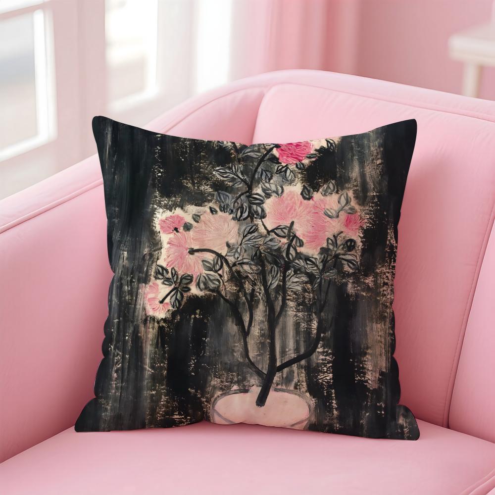 elegant shape ART SSanyu Cushion Cover Pillow Case Soft Skin Friendly Fabric Comfort  Concealed Zipper