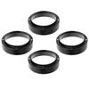 4PCS Coffee Dosing Rings Aluminum Safe Magnetic Coffee Portafilter Funnel for Home and Office Black 53mm   2.09in