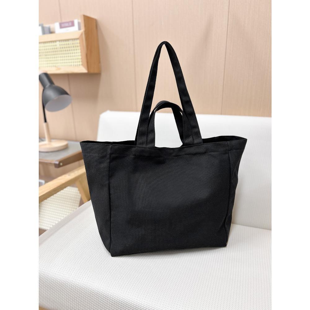 Bolsa tote de lona versão coreana da moda bolsa de ombro simples para estudante bolsa de compras feminina