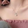 Dark Zircon Cross Beaded Necklace for Women, Long Summer Style Neck Chain, Trendy and Versatile Collar Chain, Instagram Style