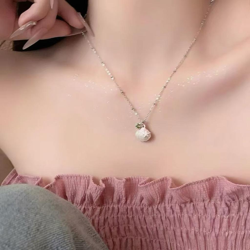 Dark Zircon Cross Beaded Necklace for Women, Long Summer Style Neck Chain, Trendy and Versatile Collar Chain, Instagram Style