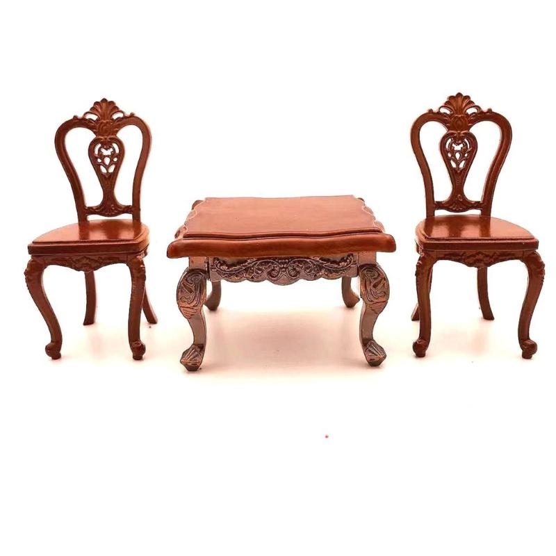 Holzpuppenhäuser Miniaturstuhl Modell Figur 1/12 Maßstab Möbel für Miniatur-Szenendekoration und Sammler