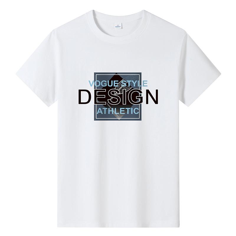 

M-6XL Мужская модная футболка с короткими рукавами, повседневная футболка из чистого хлопка 6XL белый