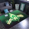 1 Stück Teppich Grün und Weiß Werder Teppich, Stuhlmatte, Bereichsteppich für Büro Schlafzimmer Wohnzimmer Schlafzimmer, Fußmatten Dekoration Weihnachtsgeschenke für Fans