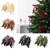18pcs Set Velvet Xmas Tree Ribbon Merry Christmas 1/1.5/2.5/3.8cm Hanging Pendant Red Green Brown Christmas Tree Bow Party Decor