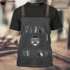 T-shirt tendance pour homme, impression 3D, haut à manches courtes, vêtements de travail de barbier, t-shirt surdimensionné, vêtements de barbier pour hommes