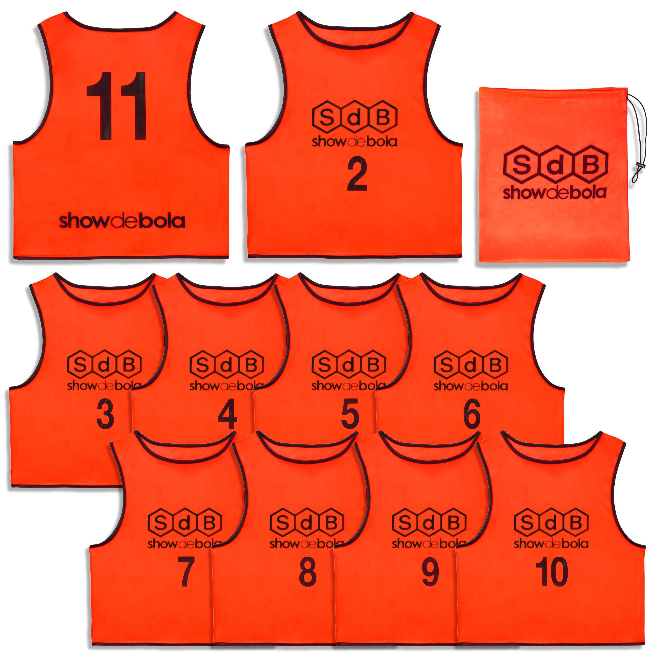 

Футбольные манишки Show de Bola, набор из 10 штук (Числа 2-11) SDB0005 (Оранжевый, Юниорский, Свободный размер (Дж.Ф.) (6100))
