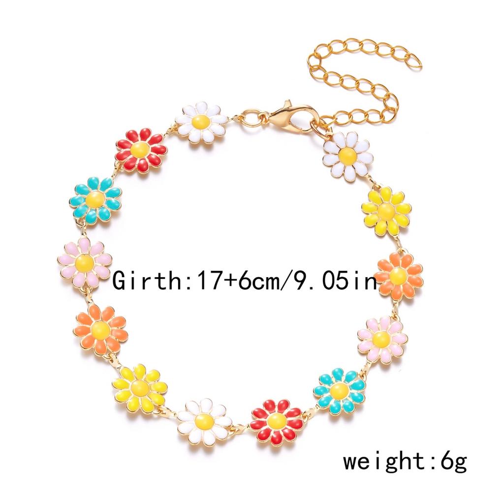 Cute Daisy Flower Chain Bracelets For Women Men Elegant Delicate Sweet Sunflower Floral Bangles Wedding Party Jewelry