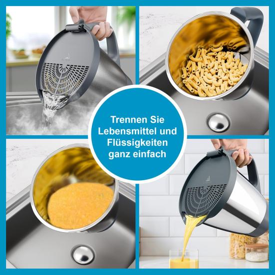 Pouring Strainer Filter for Thermomix TM6 TM5 BPA-Free Pasta Drainer Attachment Dishwasher-Safe Kitchen Strainer Heat-Resistant Pouring Aid Vegetables