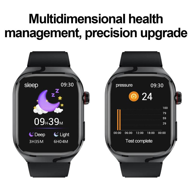 2025 Nye AI Laserdiagnose Helse Smartklokker Menn EKG+PPG Blodlipider Urinsyre Hjertefrekvens BT Sport Anrop Smartklokke
