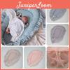 Elegant Cotton Lace Baby Lounger Portable Bionic Sleep Bed In Four Lovely Colors