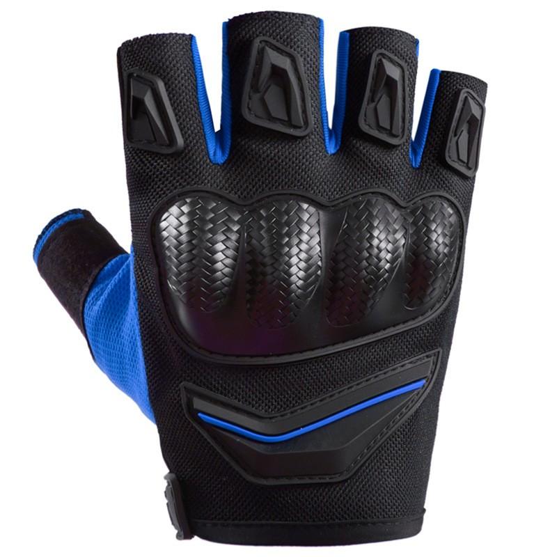 Motorcycle Racing Gloves Half-Finger Breathable Mesh Anti-Slip Protective Gear Off-Road Riding
