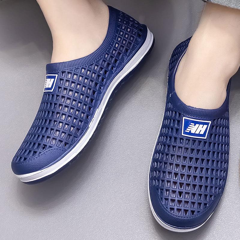 Breathable Summer Beach Sandals: Parent-Child River Tracing, Men's Casual Trendy Hollow Shoes.
