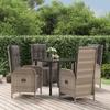 VidaXL Garden Dining Furniture and Cushions 5 Pcs Black and Grey 3185205