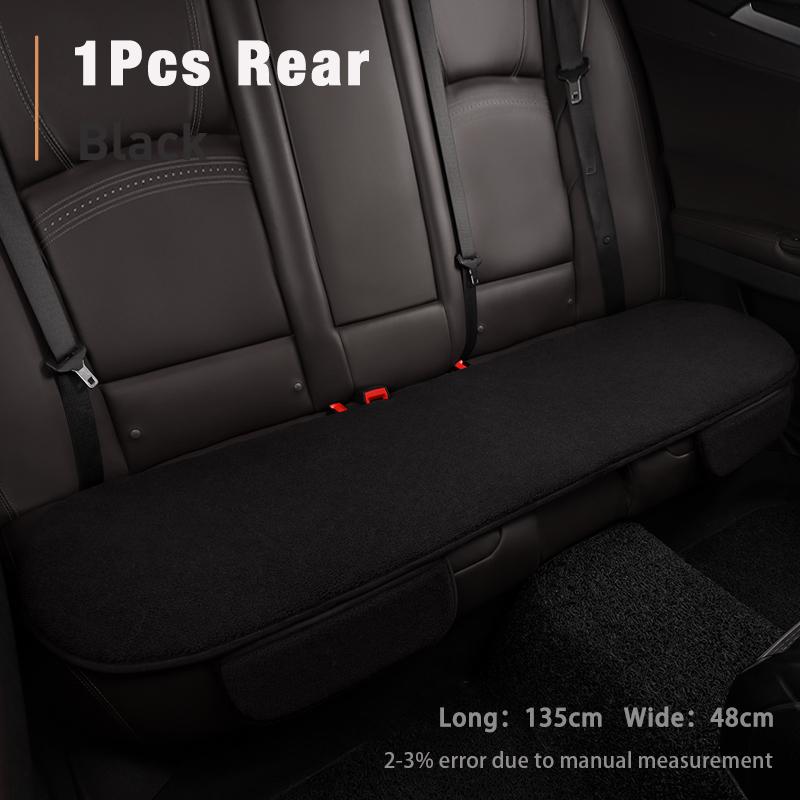 Karcle Polar Fleece Car Seat Cover Warm Winter Front Car Seat Protector Mat Rear Automotive Seat Cushions Car Accessories