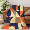 1 Modern Geometric Pattern Blanket, Made Of Polyester, Machine Washable, Suitable For Sofas, Beds, Camping, And Travel.