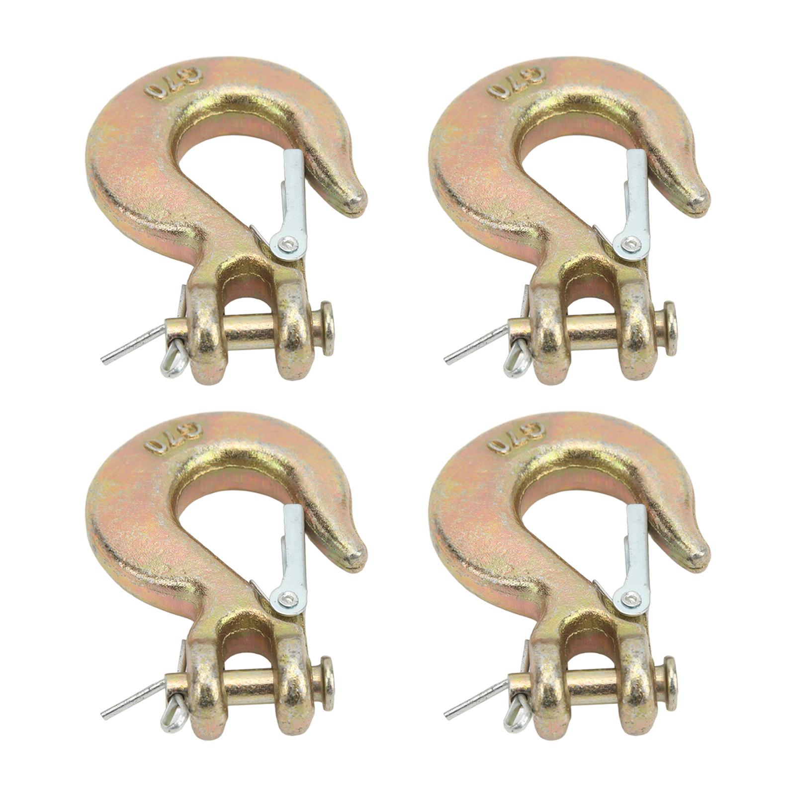 

4 Pcs Clevis Slip Hook 14in 2750lbs Capacity Heavy Duty Forged Steel Grab Hook for Lifting