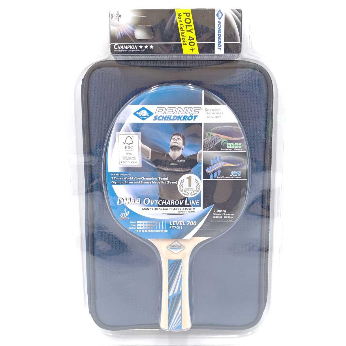 Used [Unused] Donic Premium Set Ovtcharov 700 Table Tennis Racket Ball Case Dmitri Ovtcharov 788483 DONIC