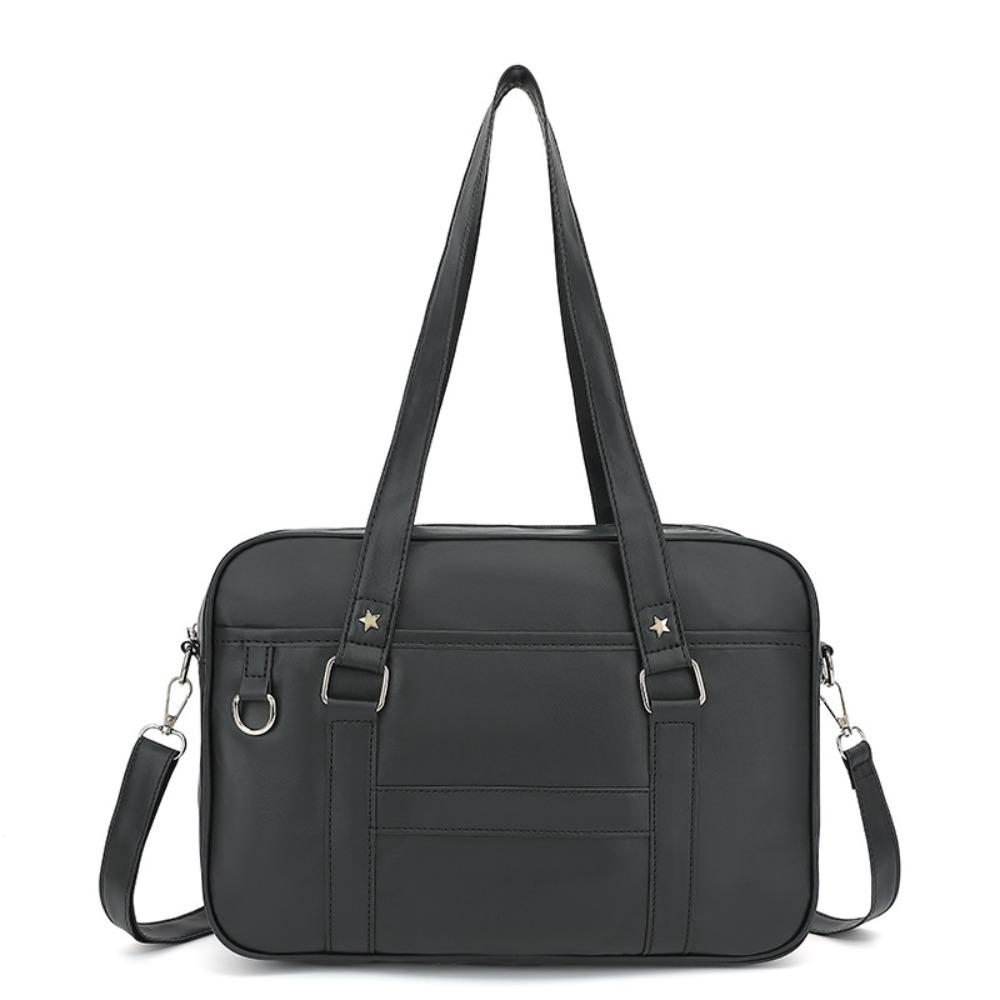 

Сумка на плечо в корейском стиле, в стиле преппи, однотонная, школьная, повседневная, для JK-униформы, для путешествий чёрный