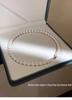 Natural Mother-of-Pearl Necklace with 925 Silver Sapphire Clasp, High Luster Shell Pearls, and Australian White Pearls.