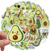 50Pcs Cartoon Avocado Stickers Guitar Suitcase Laptop Helmet Graffiti Sticker