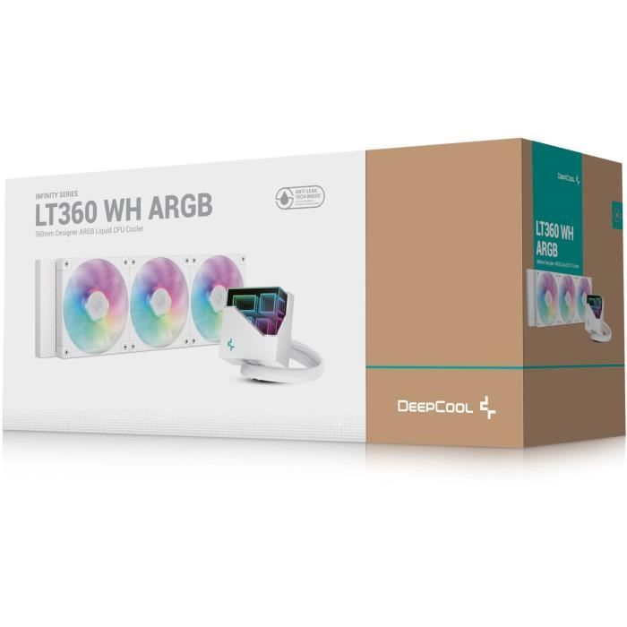 Watercooling AIO - DEEPCOOL LT360 ARGB - Ventilateurs 3x 120 mm ARGB - Blanc