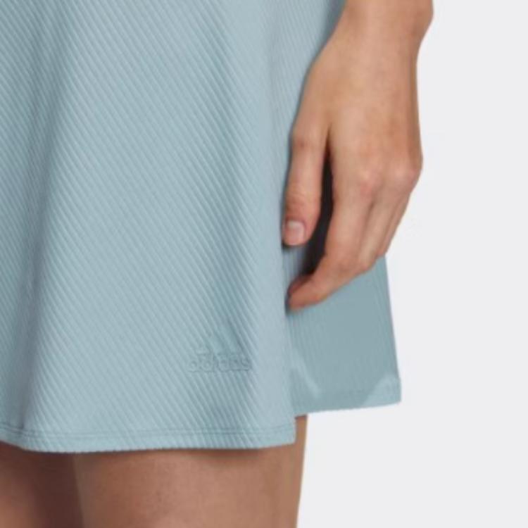 Adidas Solid Color Elastic Waist Comfortable Sports Casual Skirt Women Skirts Magic-Gray HR8393